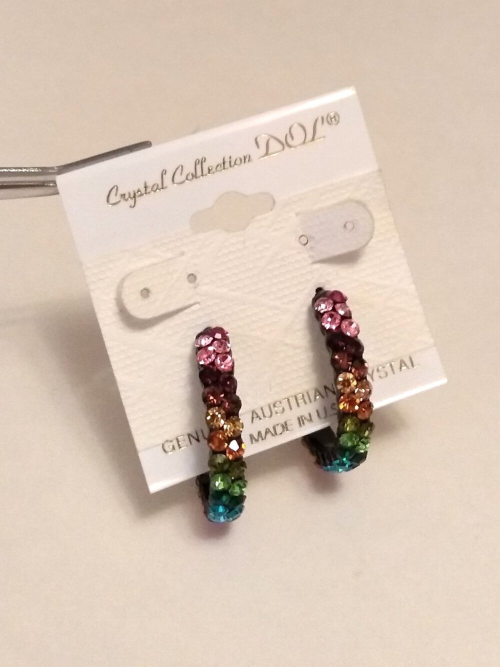 New Vintage Crystal Collection DOL Genuine Colorful Austrian Crystal Earrings